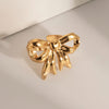 Kathryn 18K Gold-Plated Stainless Steel Bow Ring