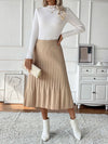 Braelynn Pleated Midi Sweater Skirt