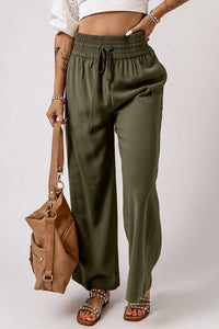 Simone Smocked High Waist Wide Leg Pants