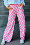 April Checkered Wide Leg Pants