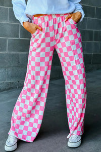 April Checkered Wide Leg Pants