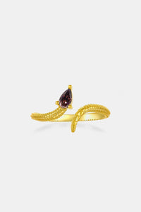 Estrella 925 Sterling Silver Zircon Snake Shape Ring