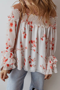 Finley Printed Off-Shoulder Long Sleeve Blouse