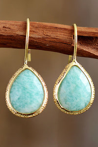 Salem Handmade Natural Stone Teardrop Earrings