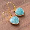 Fernanda Natural Stone Heart Drop Earrings