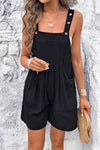 Alaiya Square Neck Wide Strap Overalls