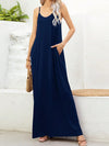 Veronica V-Neck Maxi Cami Dress with Pockets