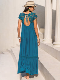 Arabella Round Neck Short Sleeve Maxi Dress