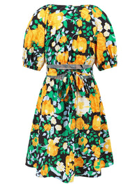 Hayley Printed Surplice Short Sleeve Dress