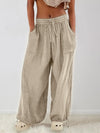 Averie Textured Tied Pants with Pockets