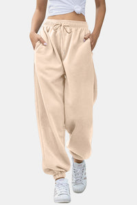 Lauren Elastic Waist Joggers with Pockets