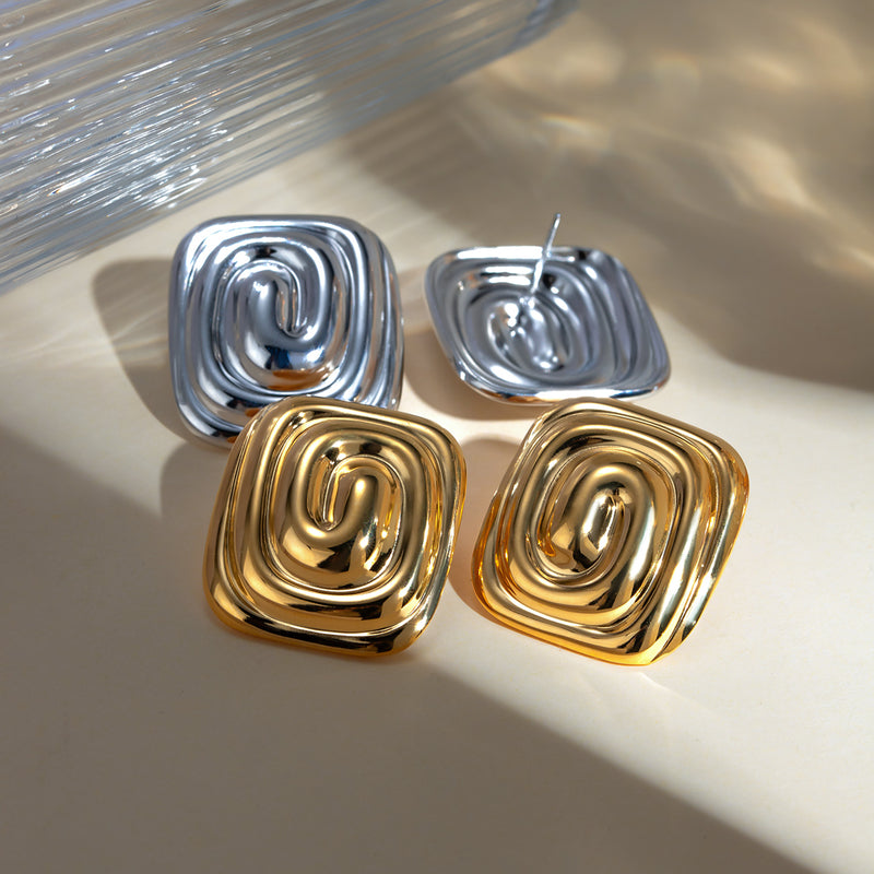 Alisson Stainless Steel Stud Earrings