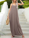 Veronica V-Neck Maxi Cami Dress with Pockets