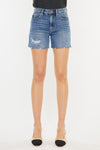 Deborah Distressed High Waist Denim Shorts