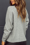 Vivian Openwork Button Down Long Sleeve Cardigan