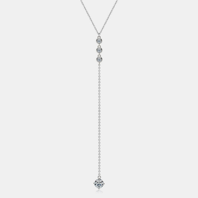 Maci 1.3 Carat Moissanite 925 Sterling Silver Drop Necklace