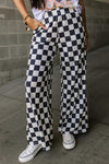 April Checkered Wide Leg Pants