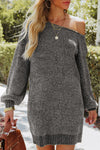 Emily Boat Neck Long Sleeve Sweater Dress