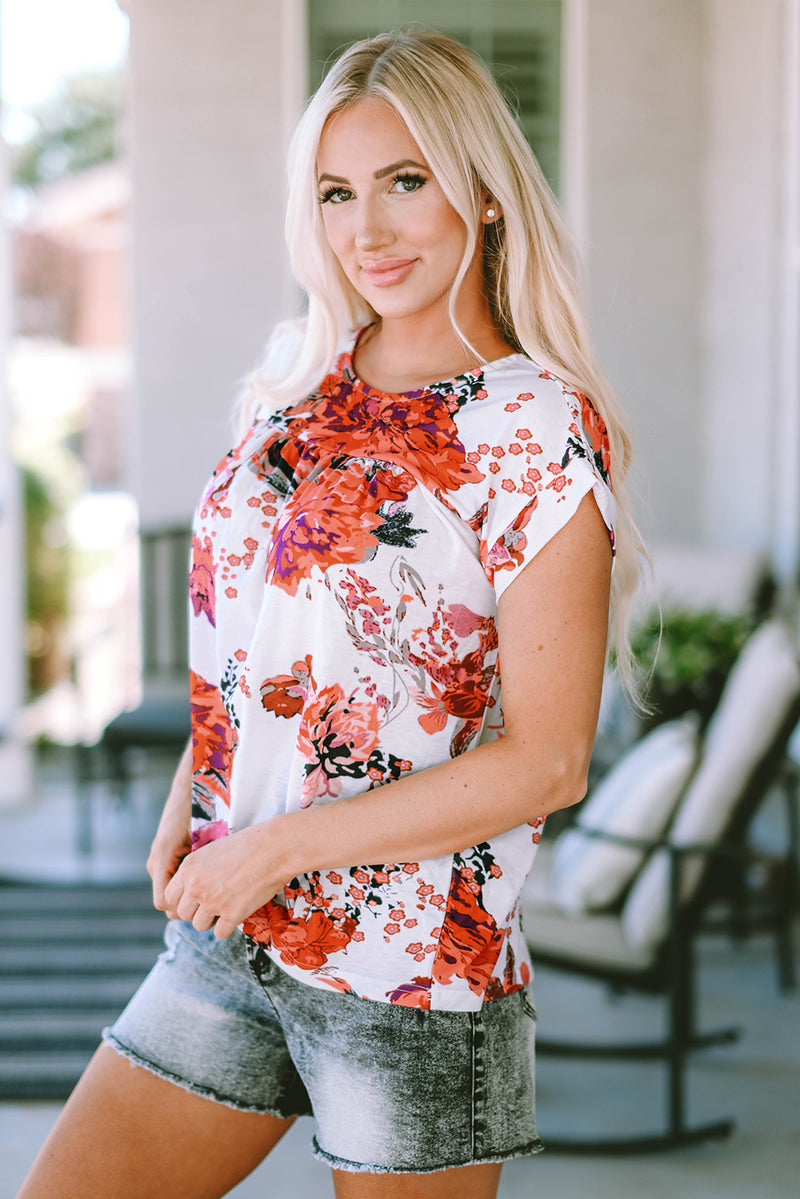 Madelyn Floral Round Neck Short Sleeve Top