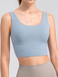 Ezra Scoop Neck Wide Strap Active Tank