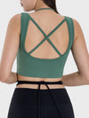 Joyce Crisscross Square Neck Active Tank