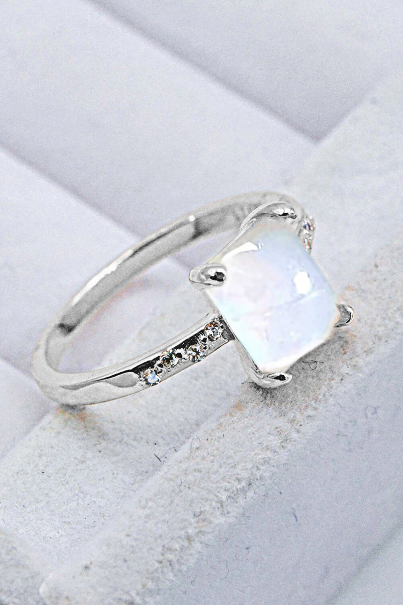 Makayla Square Moonstone Ring