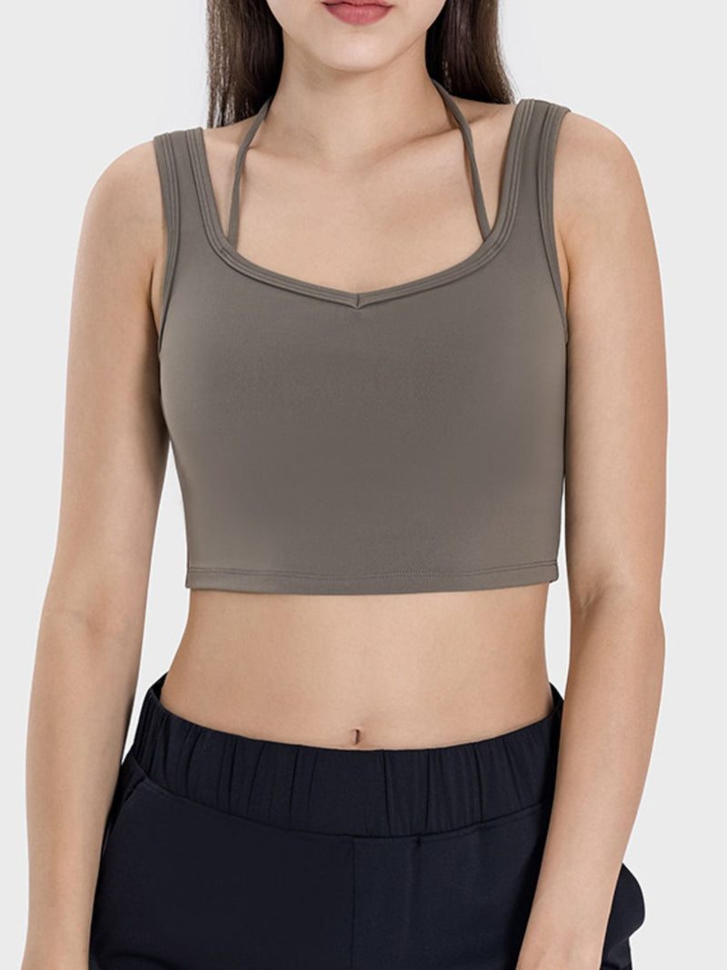 Joyce Crisscross Square Neck Active Tank