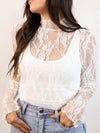 Hailey Lace Mock Neck Long Sleeve Top