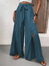 Janiyah Tied Slit Wide Leg Pants