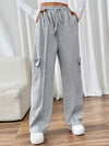 Amaya Drawstring Wide Leg Pants with Pockets