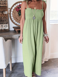 Hailey Smocked Spaghetti Strap Jumpsuit