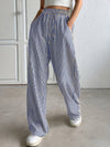 Artemis Drawstring Striped Elastic Waist Pants