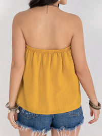 Yasmin Embroidered Tube Sleeveless Top