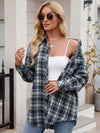 Juniper Pocketed Plaid Collared Neck Long Sleeve Shirt