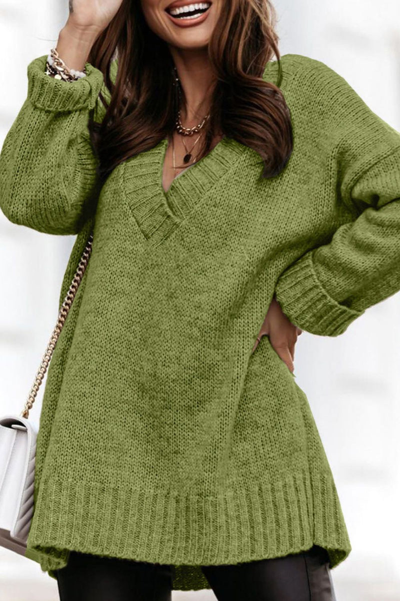 Blake V-Neck Dropped Shoulder Sweater