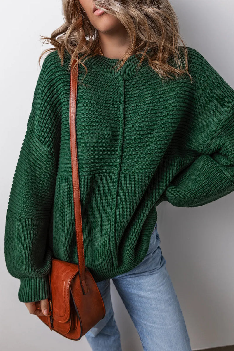 Milena Round Neck Dropped Shoulder Sweater