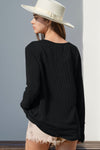 Raegan Notched Thumbhole Long Sleeve T-Shirt