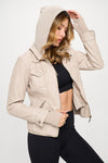 Camilla Double Zip Hooded Long Sleeve Jacket