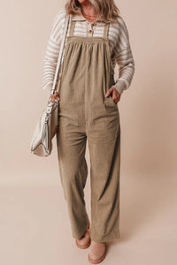 Collins Square Neck Wide Strap Overalls