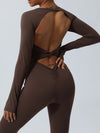 Lola Twisted Backless Long Sleeve Jumpsuit