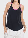 Amelia Slit Spaghetti Strap Scoop Neck Active Cami