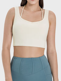 Joyce Crisscross Square Neck Active Tank