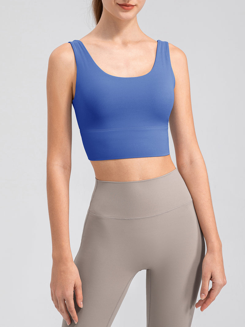 Ezra Scoop Neck Wide Strap Active Tank