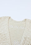 Maeve Openwork Open Front Long Sleeve Cardigan