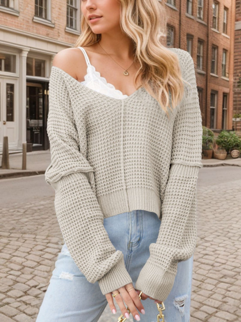 Stevie V-Neck Long Sleeve Sweater