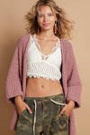 Kalani Open Front Sweater Cardigan with Pockets