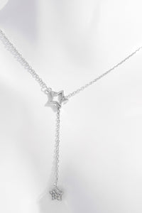 Kendall 925 Sterling Silver Zircon Star Drop Necklace