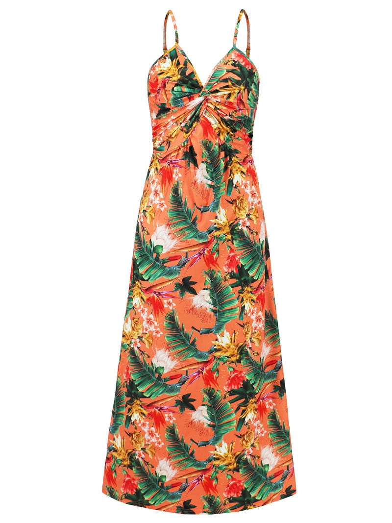 Hunter Twisted Printed V-Neck Cami Dress