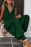 Tyler Half Button Sleeveless Jumpsuit