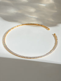 Soleil Stainless Steel Inlaid Zircon Necklace